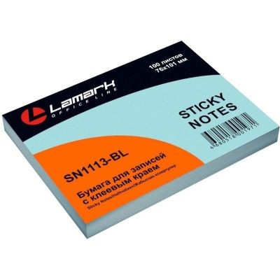 Стикер 76*101 100л голубая пастель SN1113-BL Lamark
