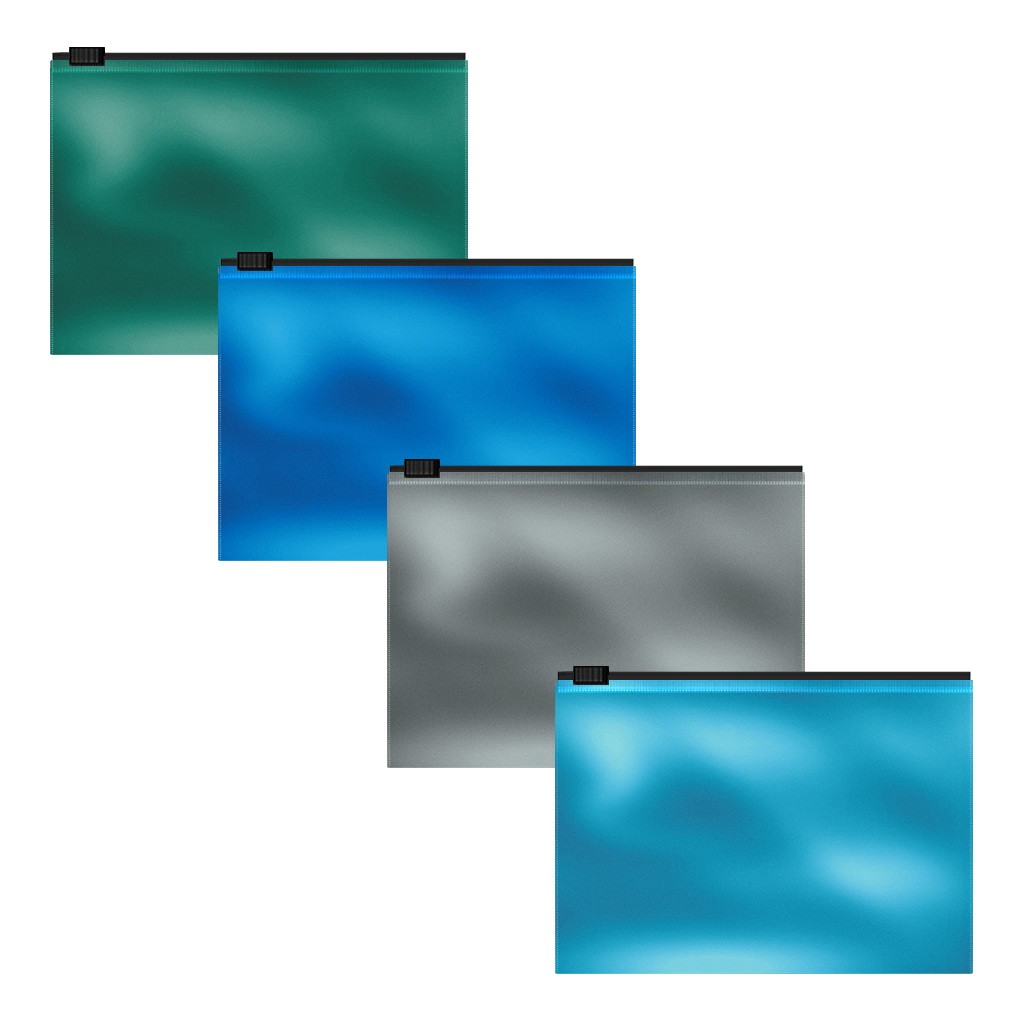 Конверт С6 zip молния пластGlossy ice metallic 53297 Erich Krause