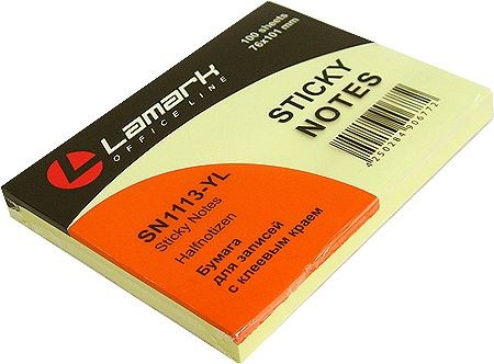 Стикер 76*101 100л желтая пастель SN1113-YL Lamark