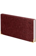 Еженедельник недатированный, 64л., твердый переплет, кожзам, BG Nebraska.Dark red, красный