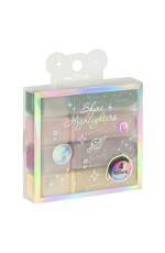 Набор текстовыделителей MESHU Shiny, 04цв., пастельные цвета c глиттером, 1-5мм, ПВХ бокс, европодвес