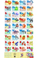 Азбука английская с цифрами (мал форм )