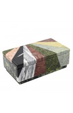 Ларец из змеевика Мозайка луч 145*80*50мм 13107652 аж