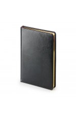 Ежедневник А4 кожа золотой срез Черный 3-539/02 Альт