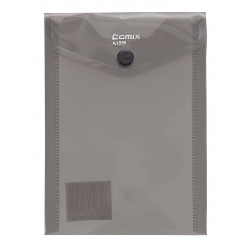 Папка на кнопке А6 вертпрозр пластчерн 1856 ! Comix