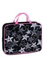 Папка текстильная с ручками 1 отделение, А4 Berlingo Glossy stars, 350*265*80мм, текстиль, на молнии