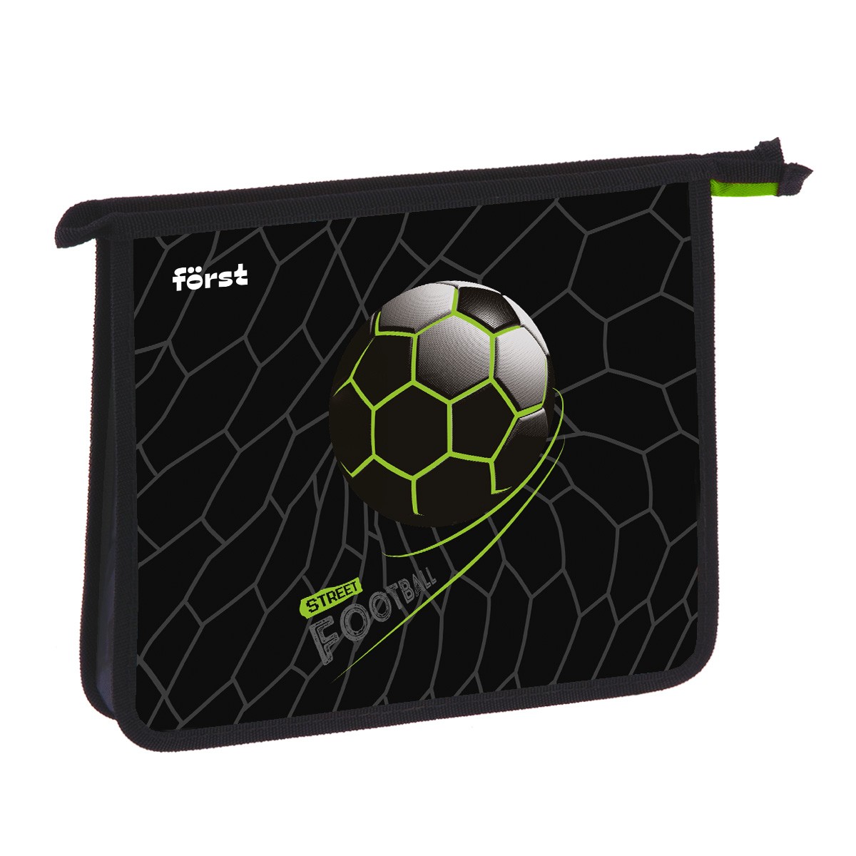 Папка для тетрадей 1 отделение, А5 Forst Street Football , 240*205*40 мм, пластик, на молнии