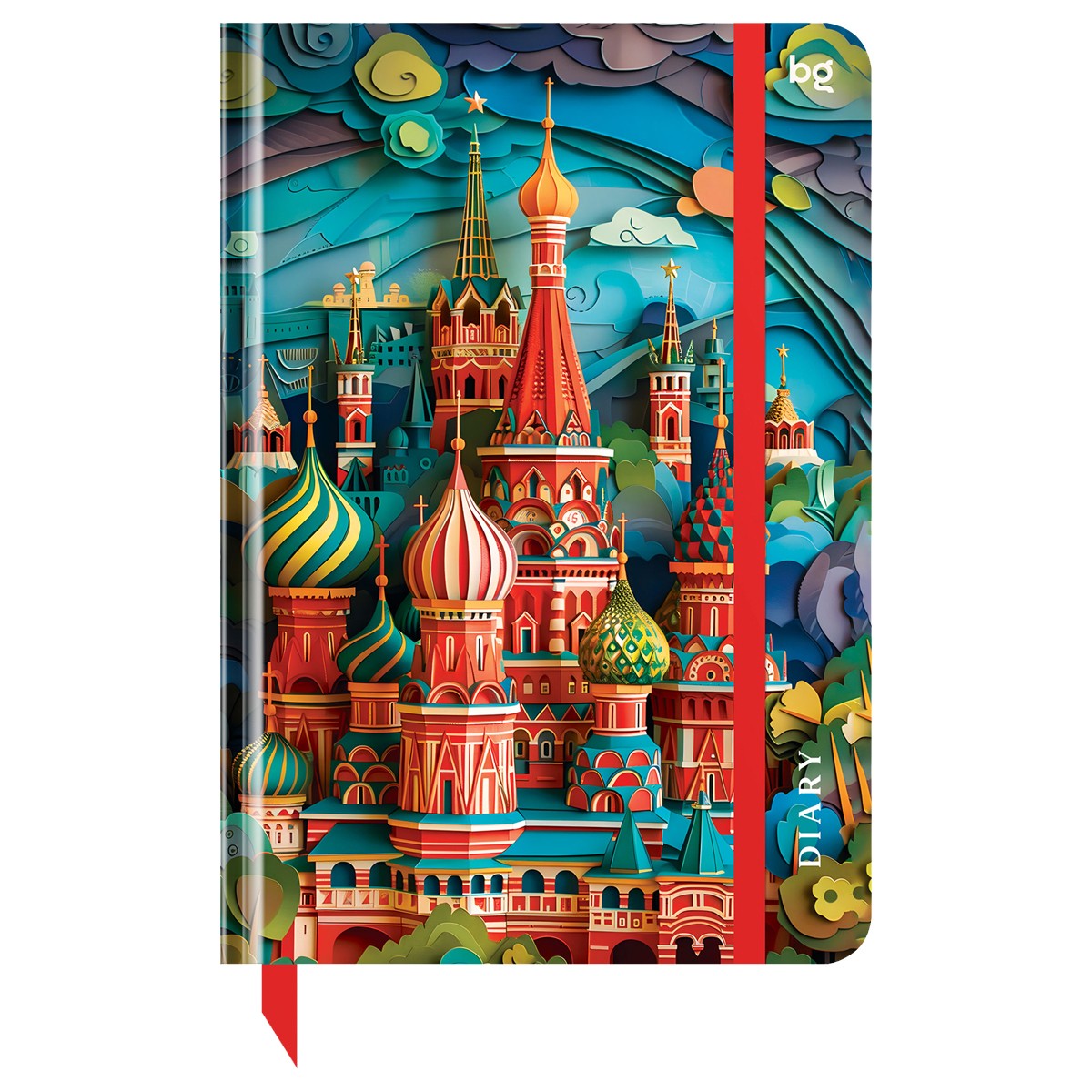 Ежедневник недатированный А5, 136л., 7БЦ BG Paper Art. Moscow, матовая ламинация, выборочный лак