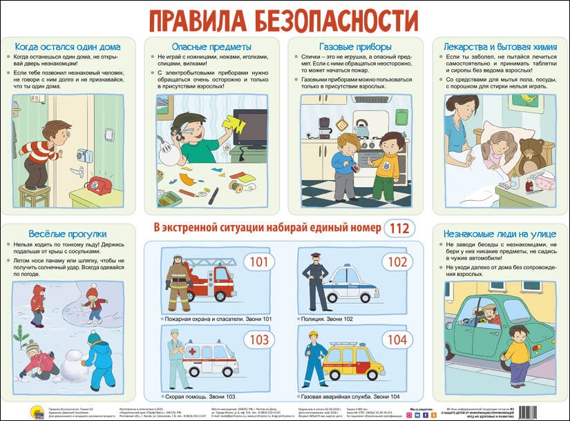ПЛАКАТ. ПРАВИЛА БЕЗОПАСНОСТИ