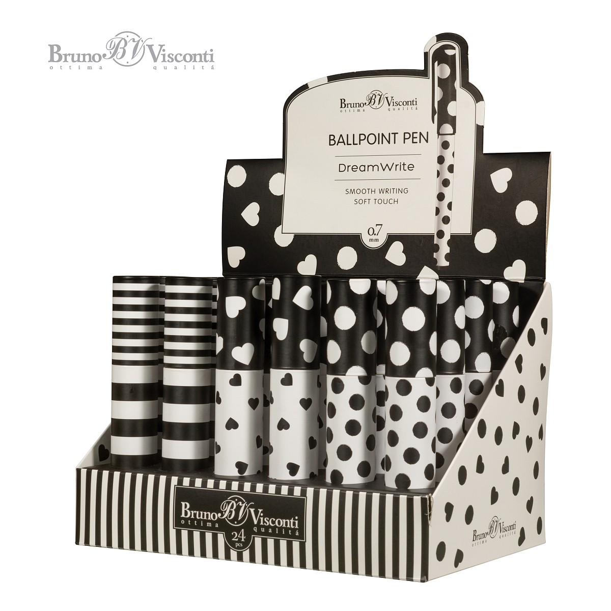 Ручка шарподар 0 7 мм син Black&White DreamWrite 20-0264/19 Bruno Visconti