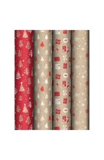 Упаковочная бумага глянц. 70*100см, MESHU Craft NY pattern, 70г/м2, ассорти 4 дизайна