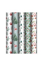 Упаковочная бумага глянц. 70*100см, MESHU Winter magic, 80г/м2, ассорти 5 дизайнов