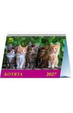 Календарь 2027 настол Домик на спир 19709 Котята