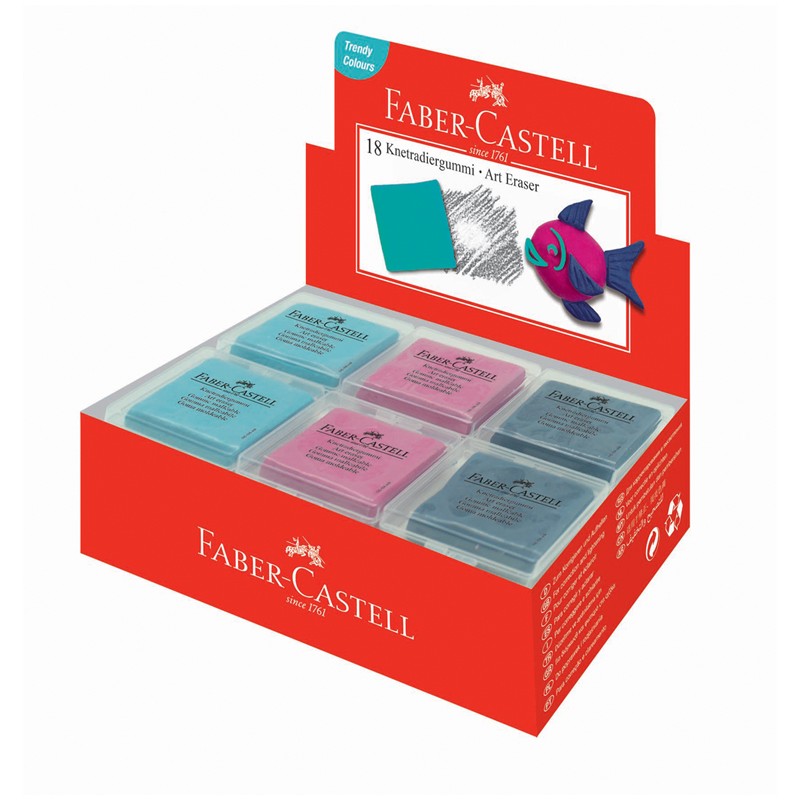 Ластик -клячка в контцвтной 127124 Faber-Castell