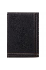 Папка адресная OfficeSpace, А4, кожзам, с отстрочкой, черный