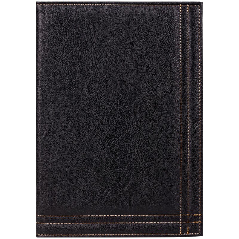 Папка адресная OfficeSpace, А4, кожзам, с отстрочкой, черный