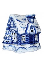 Гжель Ночник Зимний теремок