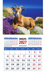Календарь 2027 магнитный 20727 Год козы На берегу моря