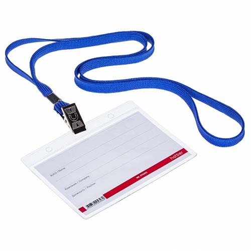 Бейдж 118*80 гориз на шнурке 076093 Хатбер