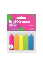 Стикеры -закладки пласт 12*45мм 5цв 125л Neon 61555 Erich Krause