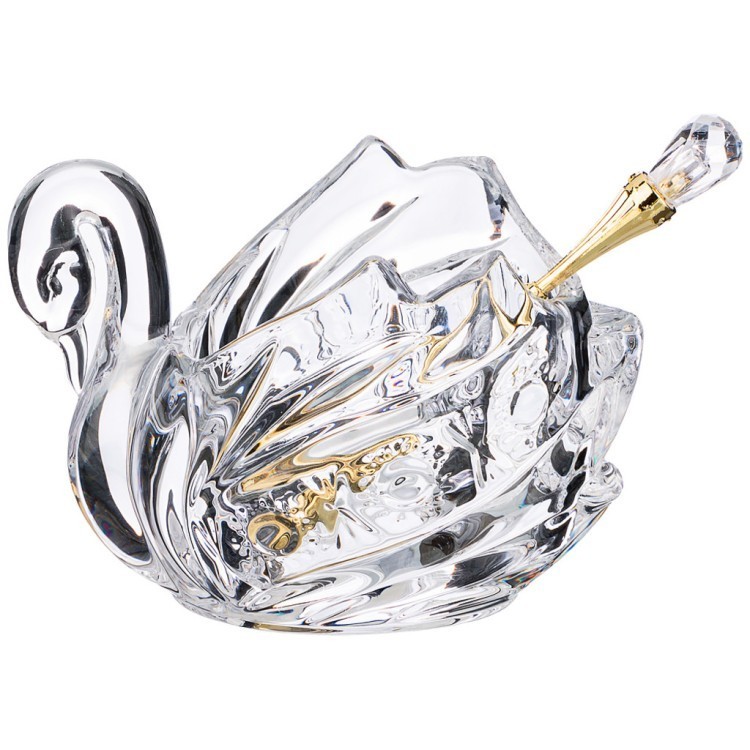 Икорница с ложкой Muza Crystal 130мл 355-273