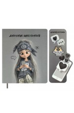 Дневник 1-11кл исккожа Девочка в бандане  значок 72555 Феникс