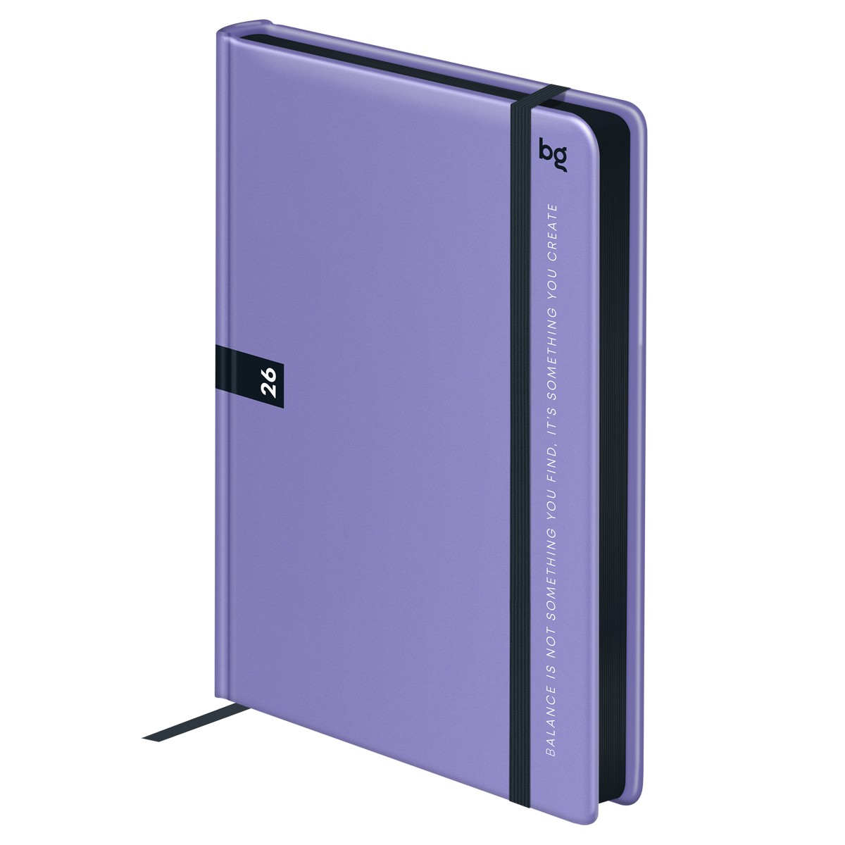Ежедневник датированный 2026, А5, 7БЦ BGMonochrome. Mauve, лиловый, soft touch