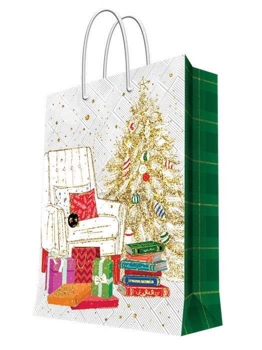 Пакет подарочный бумажный Новогодние подарки у ёлки Феникс-Презент