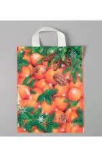 Пакет полиэтиленовый с петлевой ручкой 28х35 см Новогодний десерт Интерпак