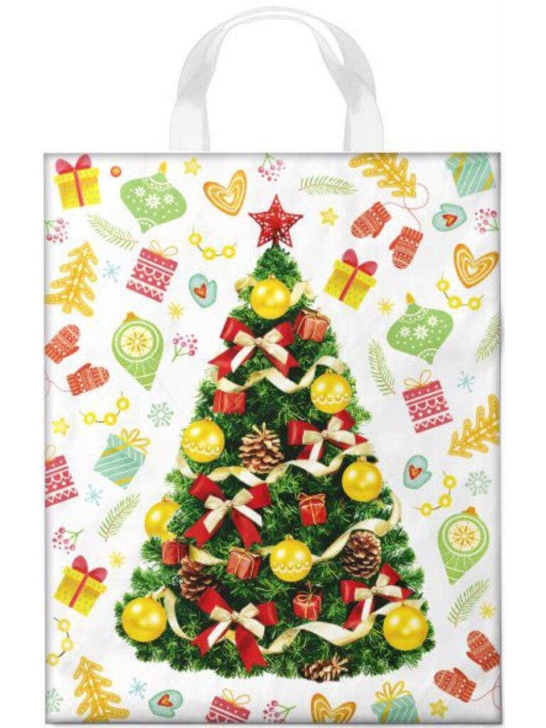 Пакет полиэтиленовый с петлевой ручкой 28х35 см День подарков Интерпак