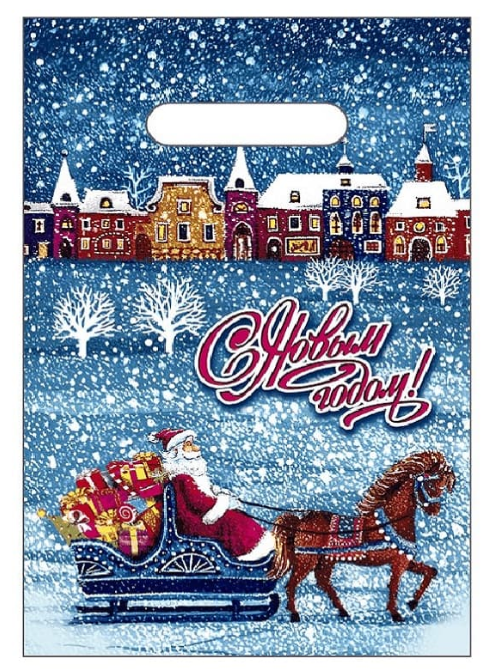 Пакет полиэтиленовый с вырубной 20х30 см Снегопад Интерпак