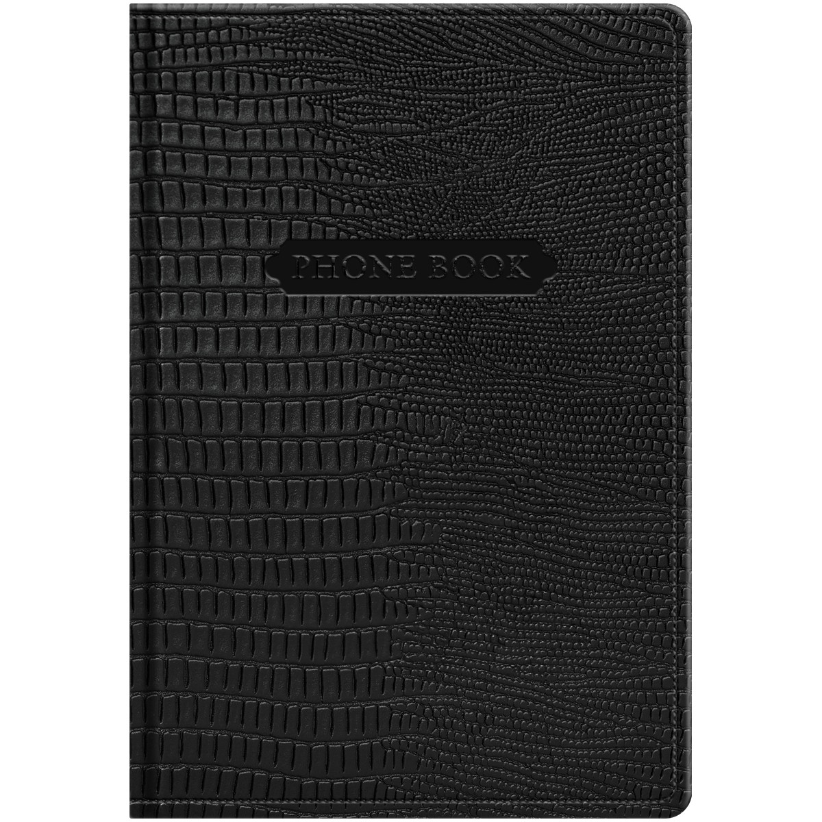 Телефонная книга А5, 80л., кожзам, BG Reptile. Onyx, с вырубкой