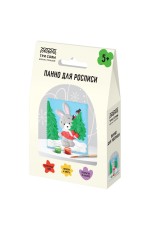 Панно для росписи из гипса ТРИ СОВЫ Зайка с ёлочкой, с красками и кистью, картонная коробка