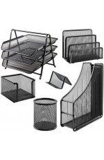 Набор настольный 6 предметов металл черный 237985 Brauberg