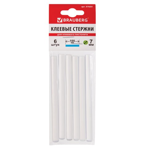 Стержни клеевые 7мм 6шт 670291 Brauberg
