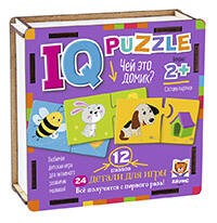 IQ Пазл деревянный. Чей это домик? 2+