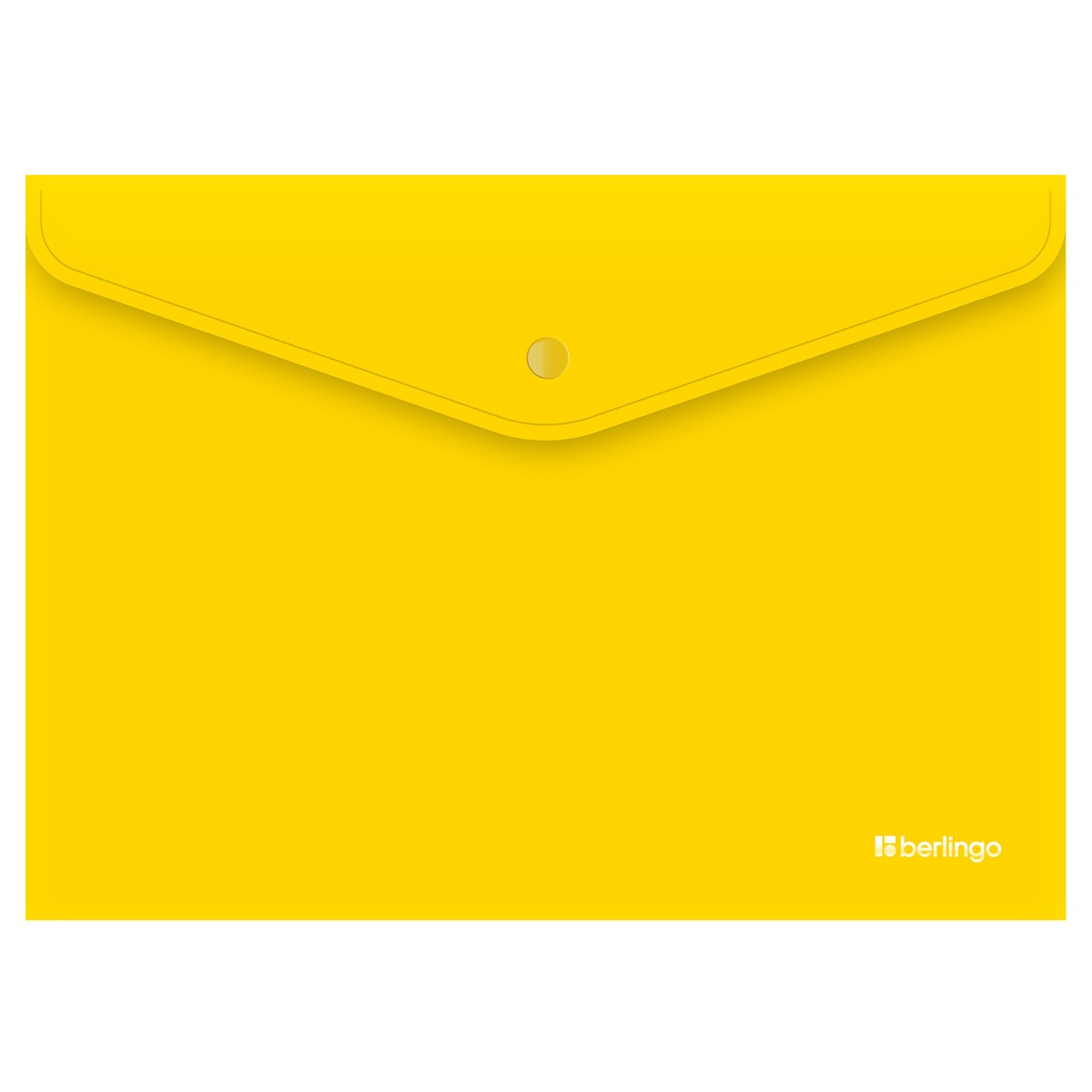 Папка на кнопке А4 пласт желтая City Style 04405 Berlingo