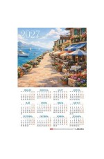 Календарь 2027 лист А3 Картон Кл3_36871 Маленькая Италия