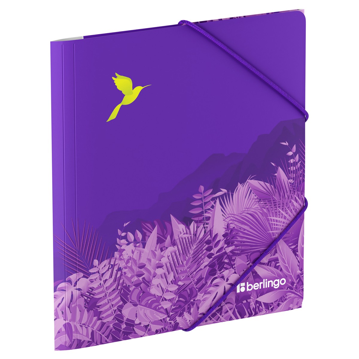 Папка для тетрадей на резинке Berlingo Flower Art А5+, 600мкм, с рисунком
