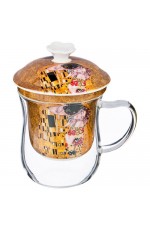 Кружка заварочная с ситом Поцелуй (Климт)