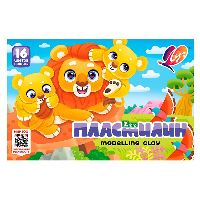 Пластилин 16цв ZOO 29С 1723-08 Луч