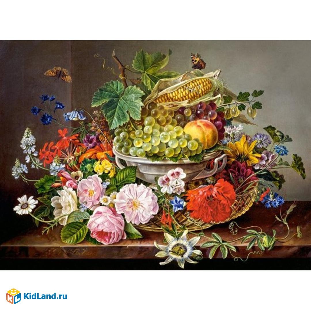 Пазл 2000эл Натюрморт с цветами и фруктами С-200658 Castorland