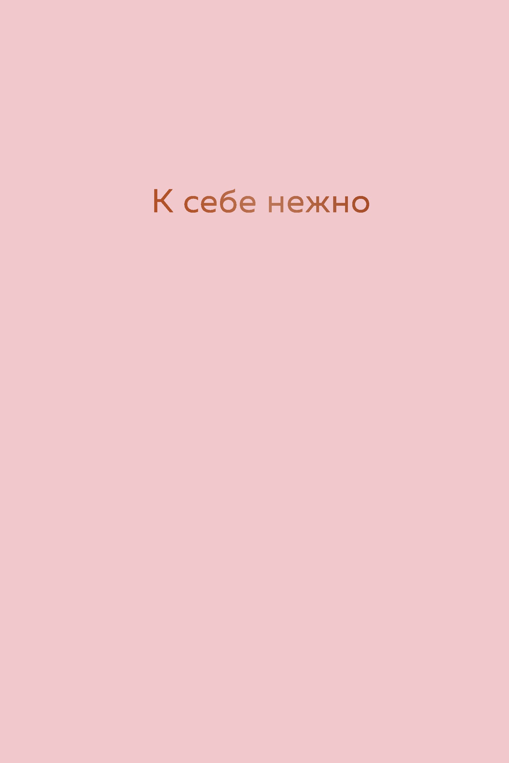 К себе нежно. Ежедневник