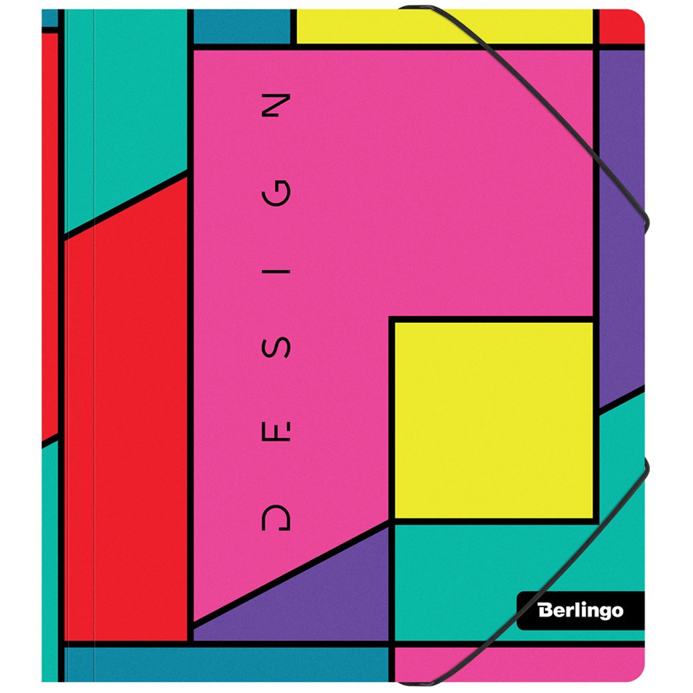 Папка для тетрадей на резинке Berlingo Color Block А5+, 600мкм, с рисунком