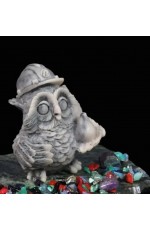 Сувенир из змеевика и мрамолита Сова нефтяник 90*80*65 мм 1314084ар