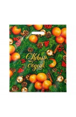 Пакет п/эт с вырубн ручк 40х47см/45 мкм Спелая зима Интерпак