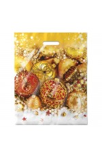 Пакет п/эт с вырубн ручк 40х50см/80 мкм Ёлочный наряд Интерпак