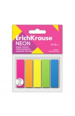 Стикеры -закладки пласт 12*45мм 5цв Neon 61558 Erich Krause
