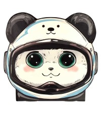 Блокнот А6 30л фигурвырубка Панда космонавт 67599 Феникс