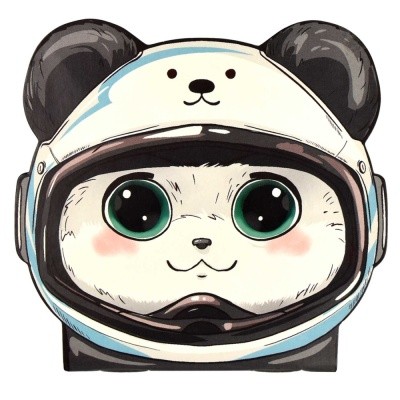 Блокнот А6 30л фигурвырубка Панда космонавт 67599 Феникс